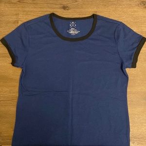 Dark blue with black trim t-shirt